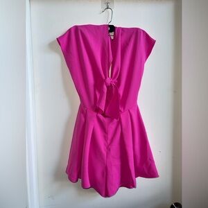 NWT Jay Godfrey Fuchsia Cutout Tie-Front Mini Dress | Open Back | Size 4